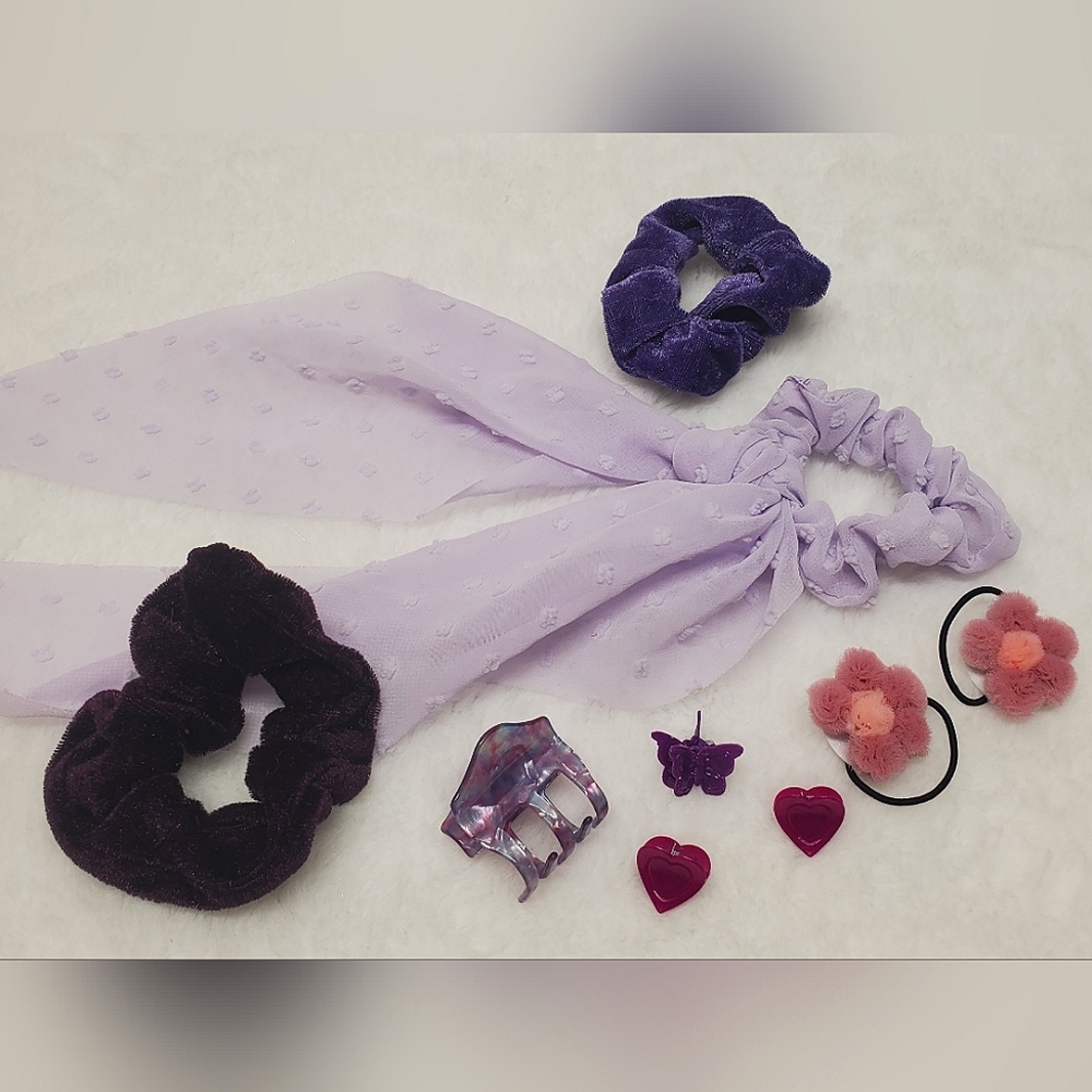 💖10 FOR 20💖Nwot Elegant Purple Hair Accessory Set